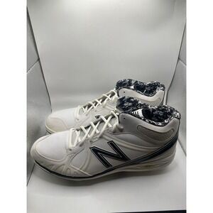 New Balance Men's Metal Baseball Cleats White Sz 16 New Without Original Box